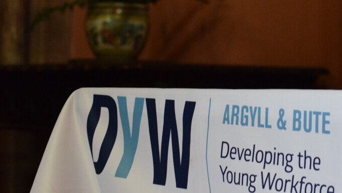 DYW close up logo table